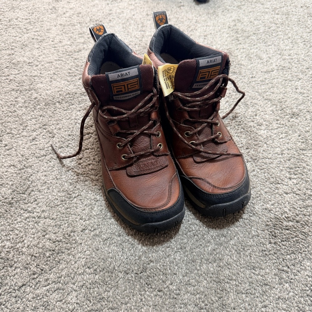 Ariat Terrain Brown Leather Hiking Endurance Boots Womens 6.5 B 70063 ATS